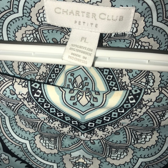 Woman's Charter Club Petite Long Sleeve Tee - Picture 3 of 4